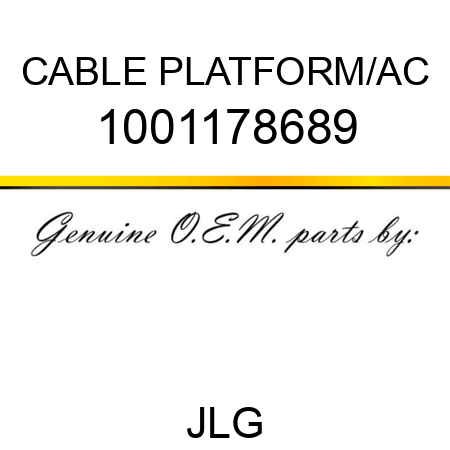 CABLE PLATFORM/AC 1001178689