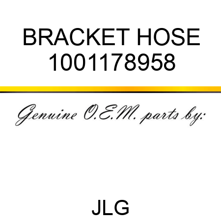 BRACKET HOSE 1001178958