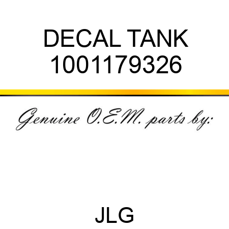DECAL TANK 1001179326