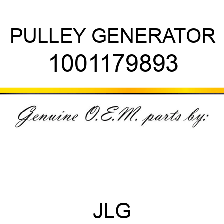 PULLEY GENERATOR 1001179893