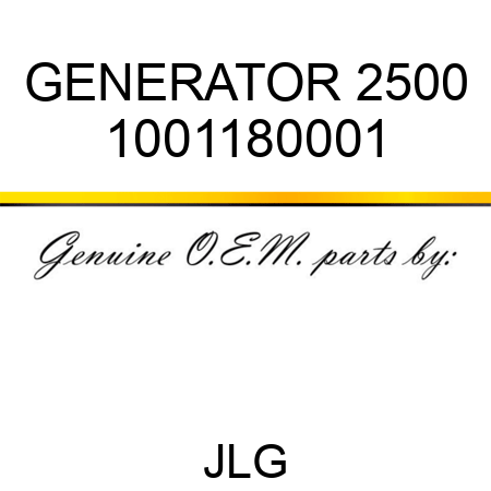 GENERATOR 2500 1001180001