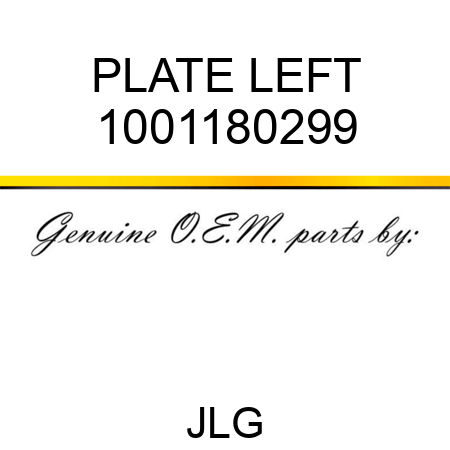 PLATE LEFT 1001180299