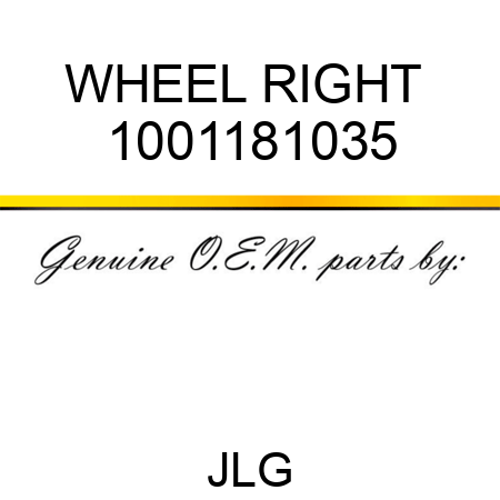 WHEEL RIGHT  1001181035