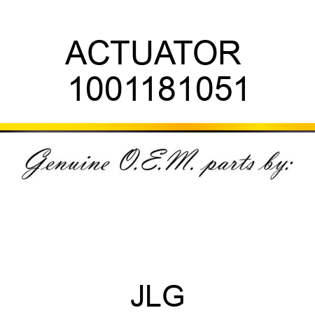 ACTUATOR  1001181051