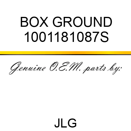 BOX GROUND 1001181087S