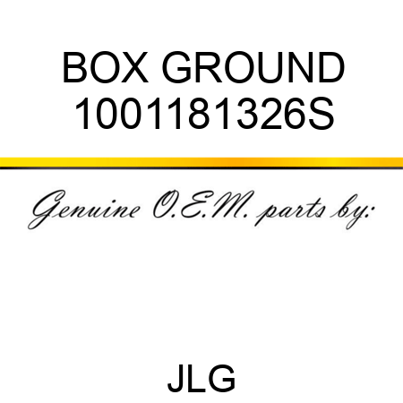 BOX GROUND 1001181326S