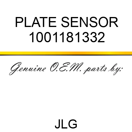 PLATE SENSOR 1001181332