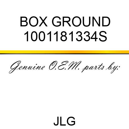 BOX GROUND 1001181334S