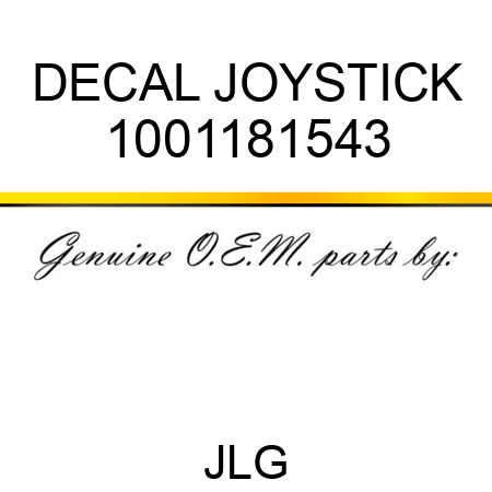 DECAL JOYSTICK 1001181543