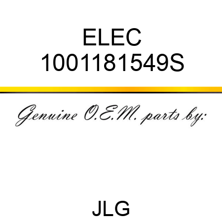 ELEC 1001181549S