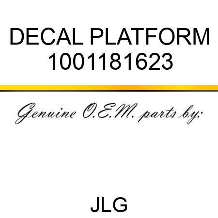 DECAL PLATFORM 1001181623