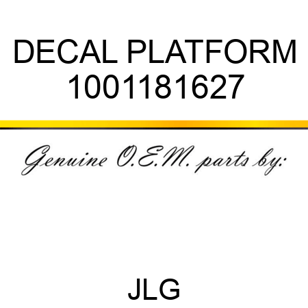 DECAL PLATFORM 1001181627