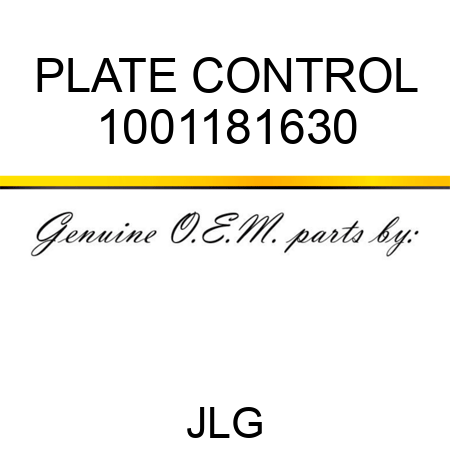 PLATE CONTROL 1001181630