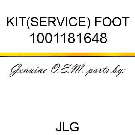 KIT(SERVICE) FOOT 1001181648