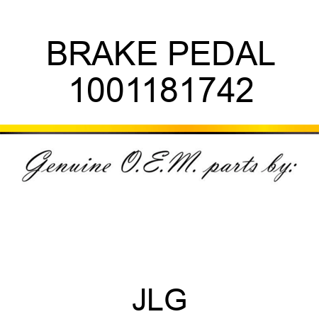 BRAKE PEDAL 1001181742