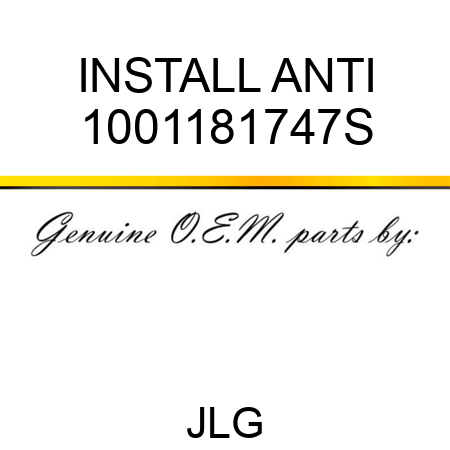 INSTALL ANTI 1001181747S