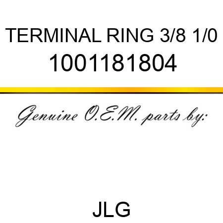 TERMINAL RING 3/8 1/0 1001181804