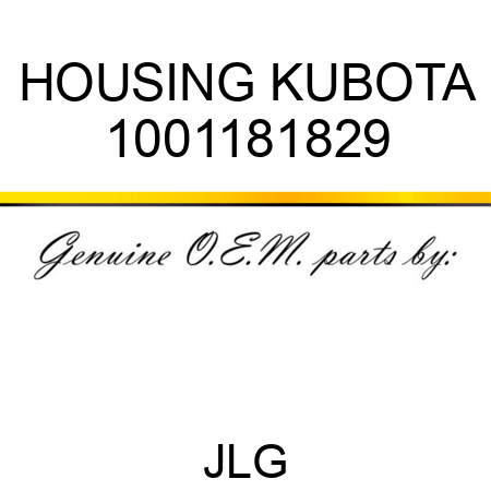 HOUSING KUBOTA 1001181829