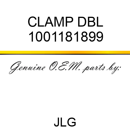 CLAMP DBL 1001181899