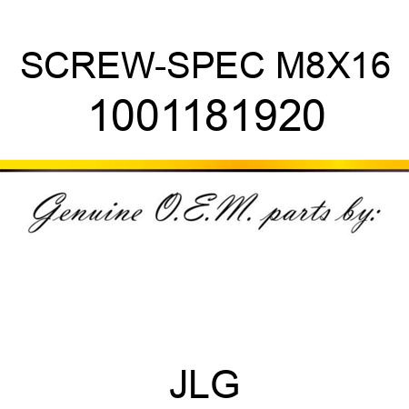 SCREW-SPEC M8X16 1001181920
