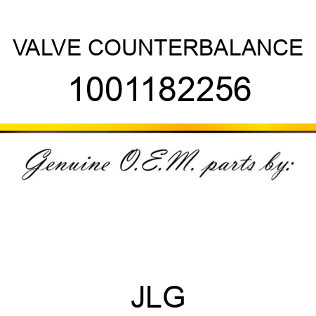 VALVE COUNTERBALANCE 1001182256