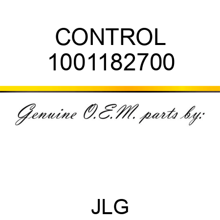 CONTROL 1001182700