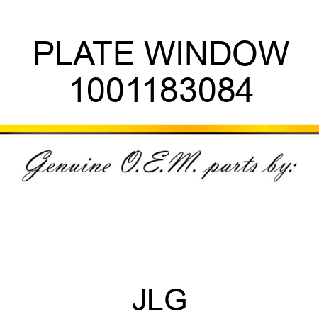 PLATE WINDOW 1001183084