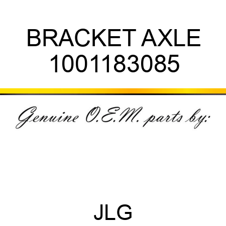 BRACKET AXLE 1001183085