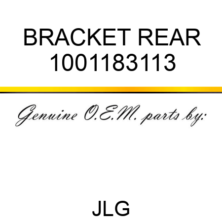 BRACKET REAR 1001183113
