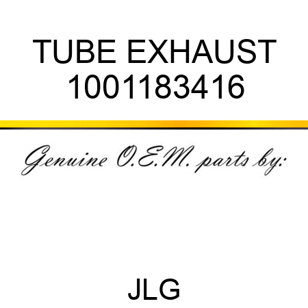 TUBE EXHAUST 1001183416