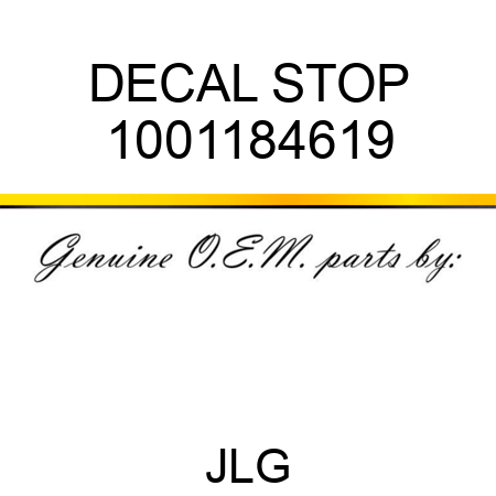 DECAL STOP 1001184619