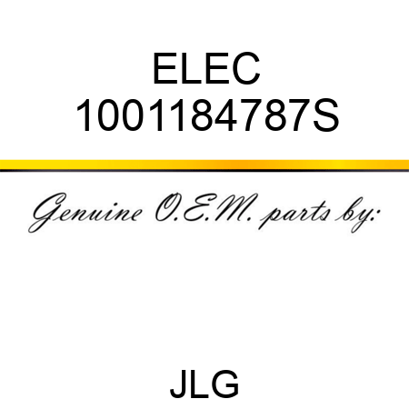 ELEC 1001184787S