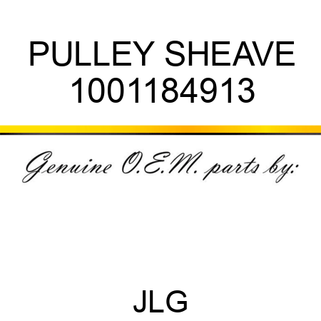 PULLEY SHEAVE 1001184913