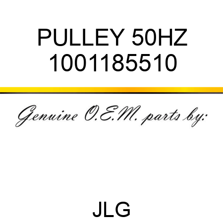 PULLEY 50HZ 1001185510