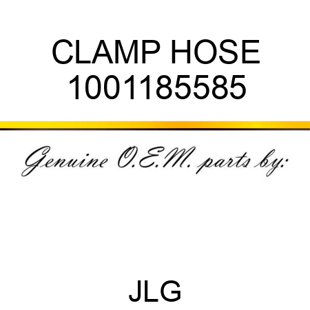 CLAMP HOSE 1001185585