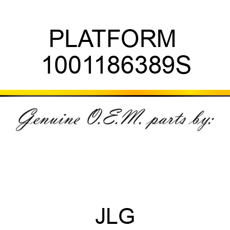 PLATFORM  1001186389S