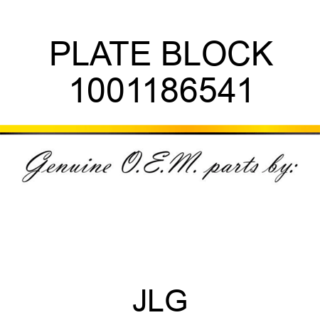 PLATE BLOCK 1001186541