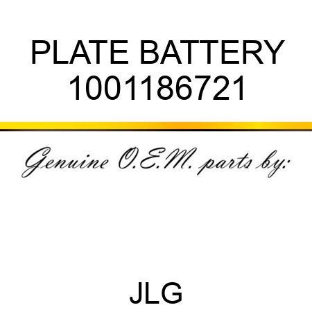 PLATE BATTERY 1001186721