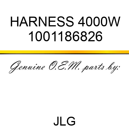 HARNESS 4000W 1001186826