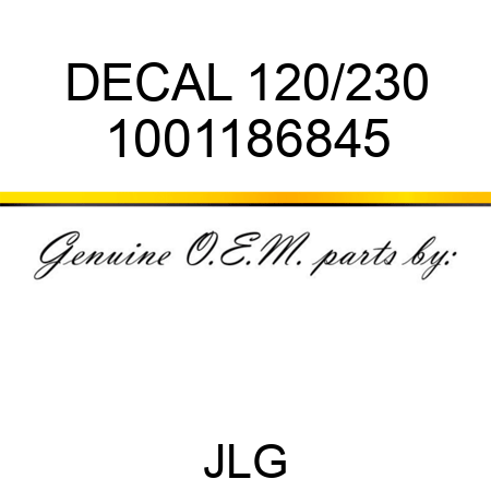 DECAL 120/230 1001186845