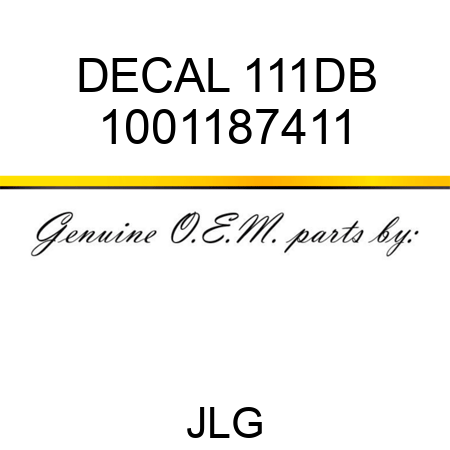 DECAL 111DB 1001187411