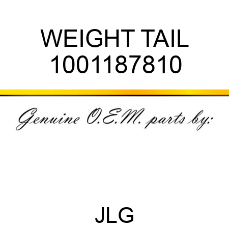 WEIGHT TAIL 1001187810