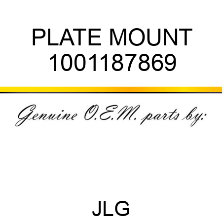 PLATE MOUNT 1001187869