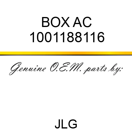 BOX AC 1001188116