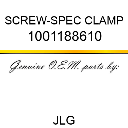 SCREW-SPEC CLAMP 1001188610