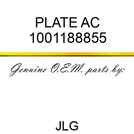 PLATE AC 1001188855
