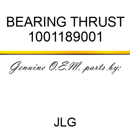 BEARING THRUST 1001189001
