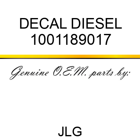 DECAL DIESEL 1001189017