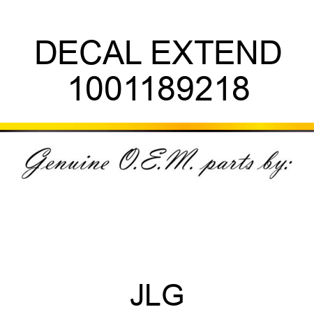 DECAL EXTEND 1001189218