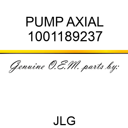 PUMP AXIAL 1001189237